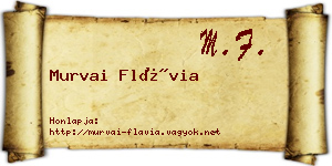 Murvai Flávia névjegykártya